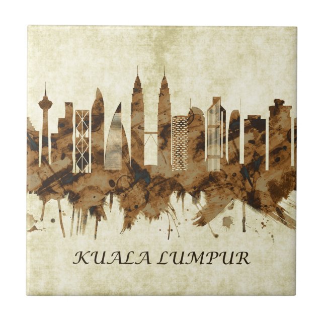 Kuala Lumpur Malaysia Cityscape Kakelplatta (Framsidan)