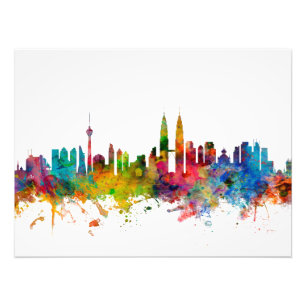 Kuala Lumpur Malaysia horisont Fototryck