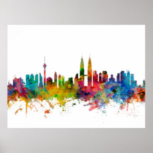 Kuala Lumpur Malaysia horisont Poster