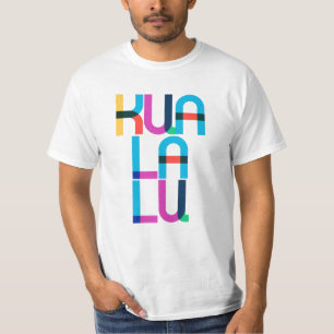Kuala Lumpur Malaysia Pop Art Brev T Shirt