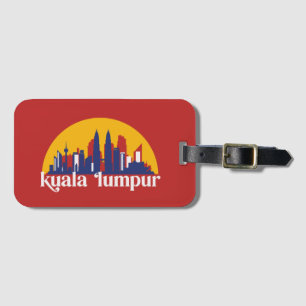 Kuala Lumpur Malaysia Retro City Skyline Cityscape Bagagebricka