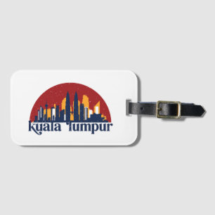 Kuala Lumpur Malaysia Retro City Skyline Cityscape Bagagebricka