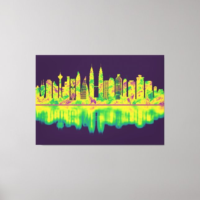 Kuala Lumpur Malaysia Skyline Canvastryck (Framsida)