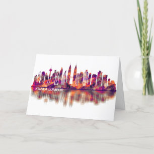 Kuala Lumpur Malaysia Skyline Helgkort