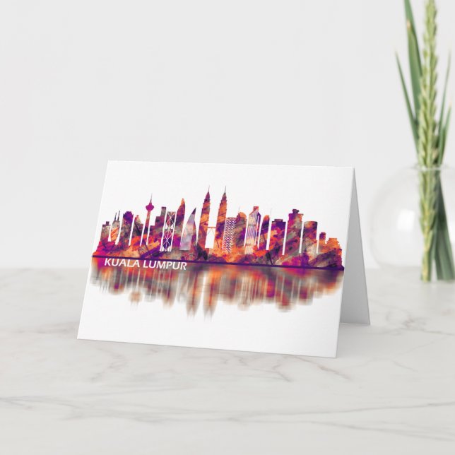 Kuala Lumpur Malaysia Skyline Helgkort (Framsida)