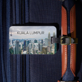 Kuala Lumpur Malaysia Skyline Vintage Souvenir Bagagebricka