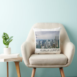 Kuala Lumpur Malaysia Skyline Vintage Souvenir Kudde