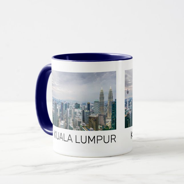 Kuala Lumpur Malaysia Skyline Vintage Souvenir Mugg (Framsida vänster)