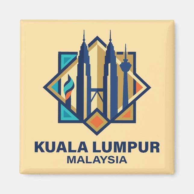 Kuala Lumpur Malaysia Southeast Asia Magnet (Framsidan)