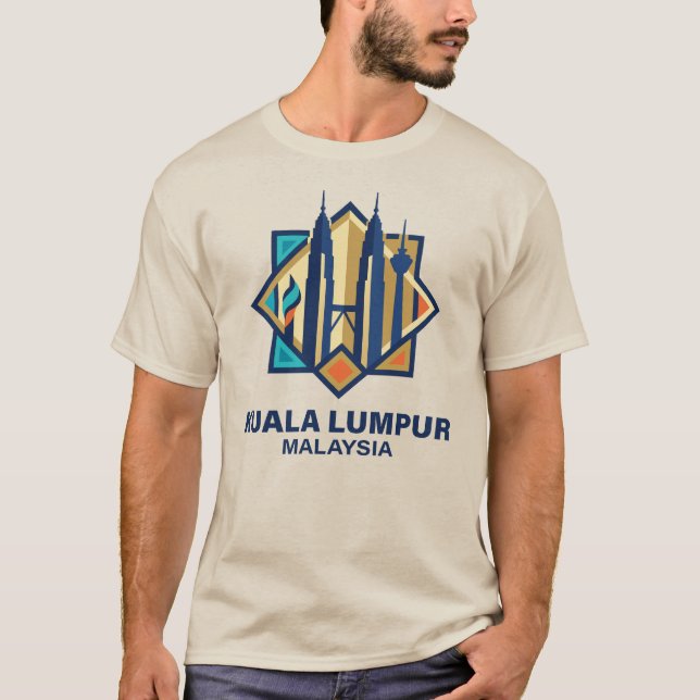 Kuala Lumpur Malaysia Southeast Asia T Shirt (Framsida)
