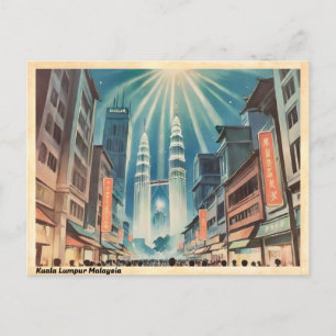 Kuala Lumpur Malaysia Vintage resor Vykort