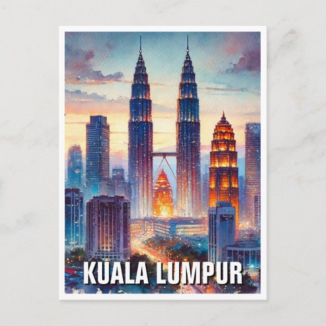 Kuala Lumpur Malaysia Vykort (Framsida)