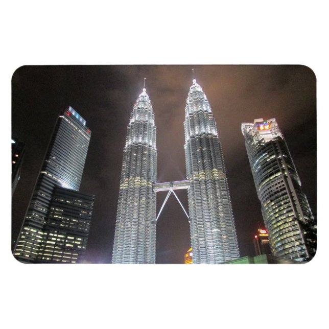Kuala Lumpur natt tornen Magnet (Horisontell)