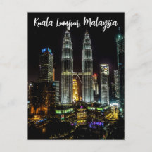 Kuala Lumpur Nattlig Stadssiluett