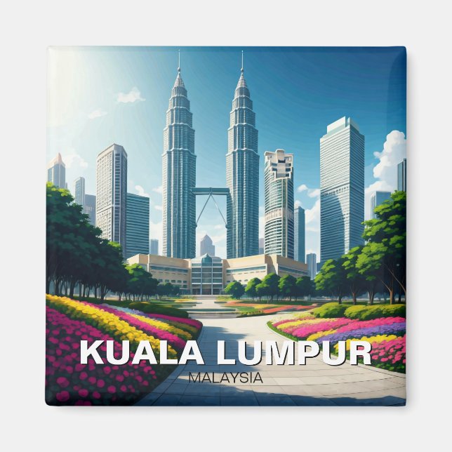Kuala Lumpur Petronas Twin Torn Magnet (Framsidan)
