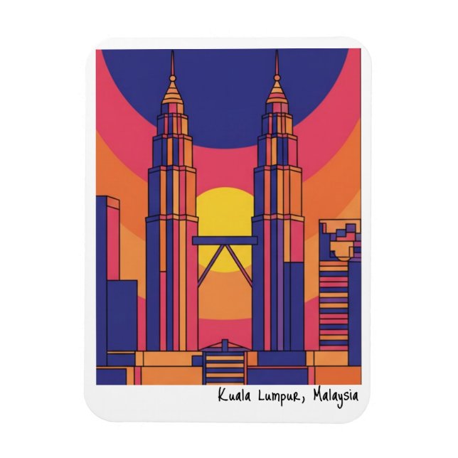 Kuala Lumpur Petronas Twin Towers  Magnet (Vertikal)