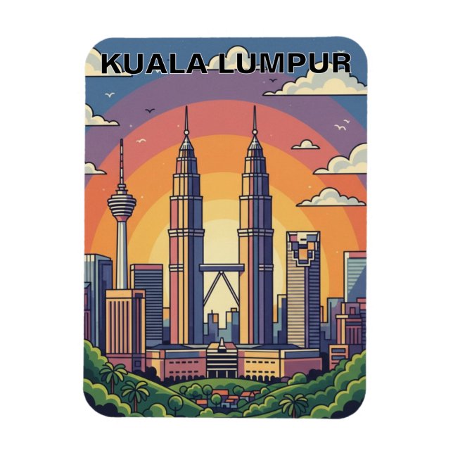 Kuala Lumpur Petronas Twin Towers  Magnet (Vertikal)