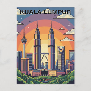 Kuala Lumpur Petronas Twin Towers Vykort