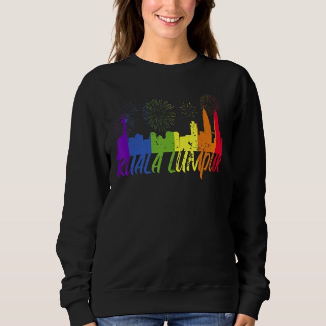Kuala Lumpur Pride Skyline Pride Parad Kuala Lum T Shirt (Framsida)
