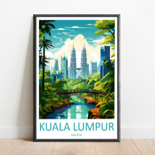 Kuala Lumpur Resa Utskrift Vägg Dekoration Kuala L Poster