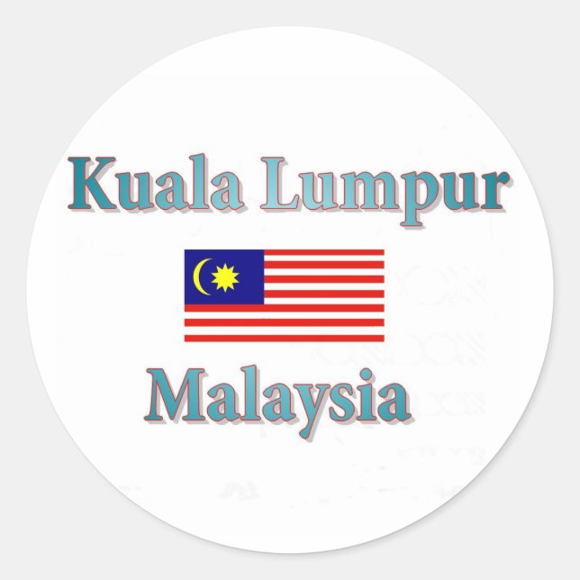 Kuala Lumpur Runt Klistermärke (Framsida)