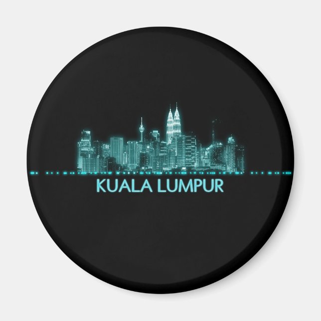 Kuala Lumpur Skyline Magnet (Framsidan)