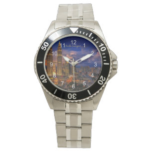 Kuala Lumpur skyline nattetid Armbandsur