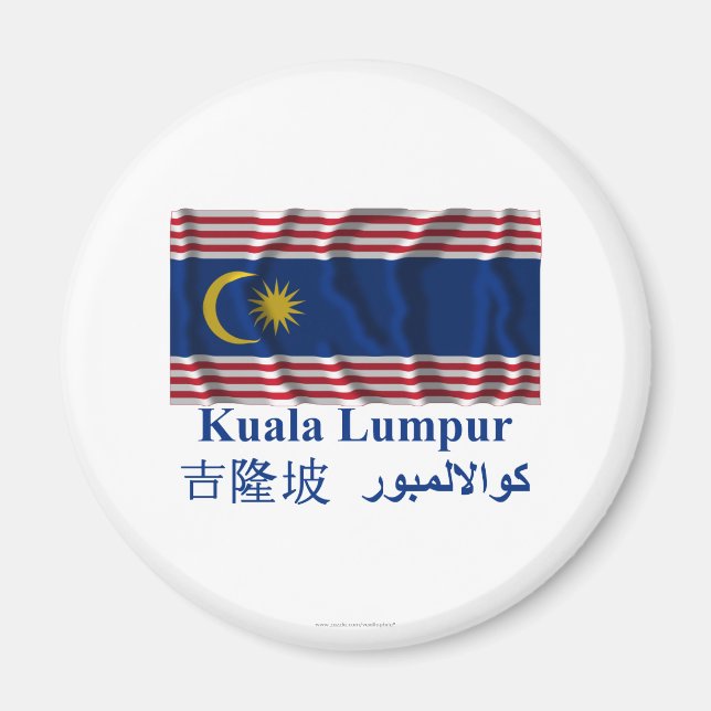 Kuala Lumpur som viftar flagga med namn Magnet (Framsidan)