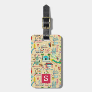 Kuala Lumpur stads karta bagagelapp