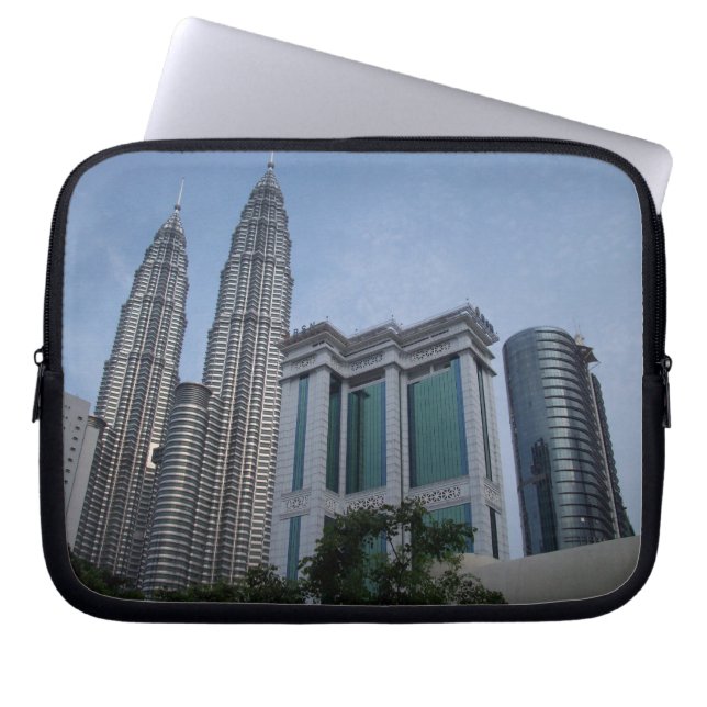 Kuala Lumpur tvilling- topwerslaptop sleeve (Framsidan)