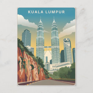 Kuala Lumpur vintage Vykort