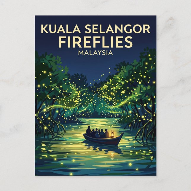 Kuala Selangor Eldflugor Malaysia Vykort (Framsida)
