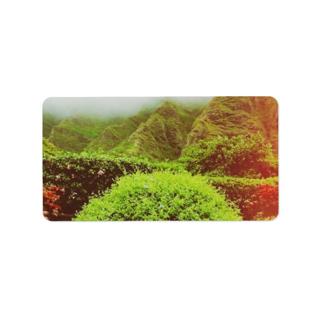 Kualoa Ranch Adressetikett (Framsidan)