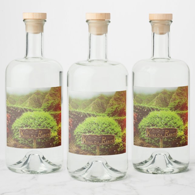 Kualoa Ranch Spritflaskor Etikett (Flaskor)