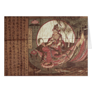 Kuan-yin gudinna av medkänsla hälsningskort