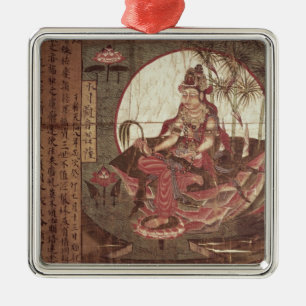 Kuan-yin gudinna av medkänsla julgransprydnad metall