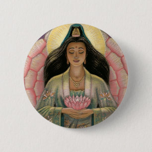 Kuan Yin gudinna av medkänsla Knapp