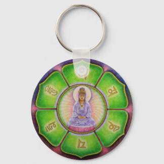 Kuan Yin "Om Mani Padme Hum" Nyckelkedja Nyckelring