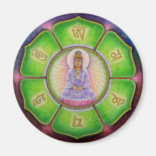 Kuan Yin "Om Mani Padme mummel" magnet