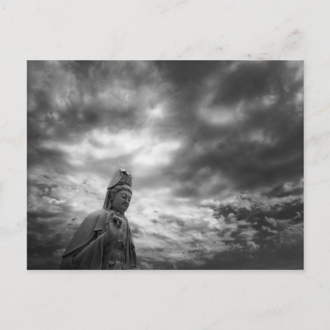 Kuan Yin Statue Fine Art Photograph Vykort (Framsida)