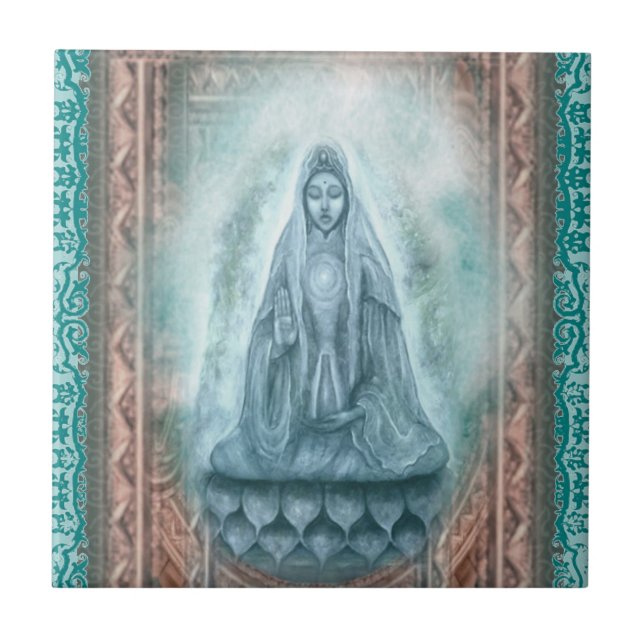Kuan Yin tile Kakelplatta (Framsidan)