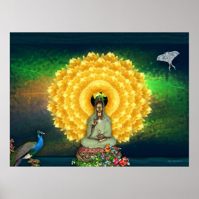 Kuan Yin Wall Tapestry Poster (Framsidan)