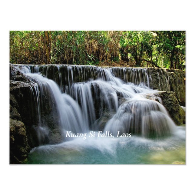 Kuang Si Falls, Laos Fototryck (Framsidan)
