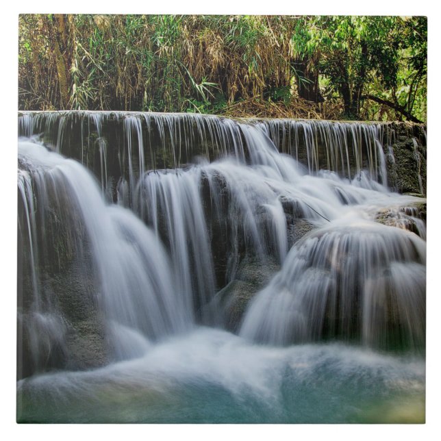 Kuang Si Falls, Laos Kakelplatta (Framsidan)