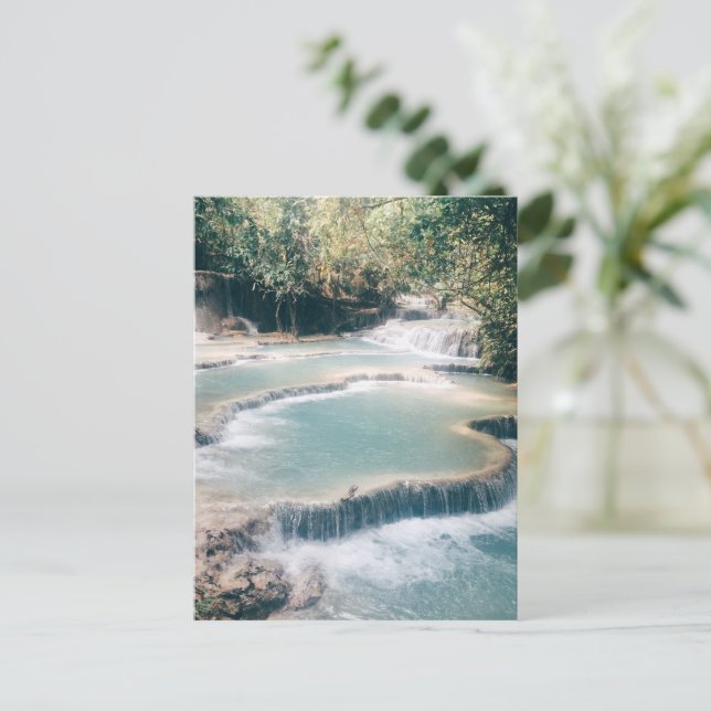 Kuang Si Falls - Luang Prabang - Laos Vykort (Stående Fram)