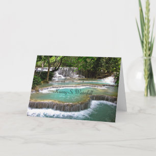 Kuang Si Waterfall, natur, Kort