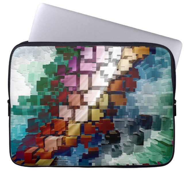 Kub centrisk laptop sleeve (Framsidan)