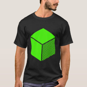 Kub - Chartreuse-Grönt på Mörk T Shirt