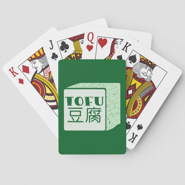 Kub för japansk skrivande av tofu casinokort (Baksidan)
