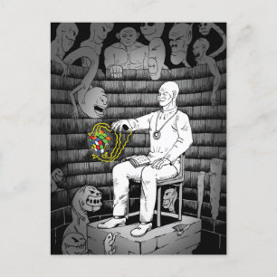 Kub Magi med Monster Vykort